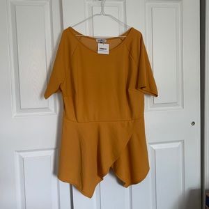 NEW Women’s Mustard Yellow Blouse 2X